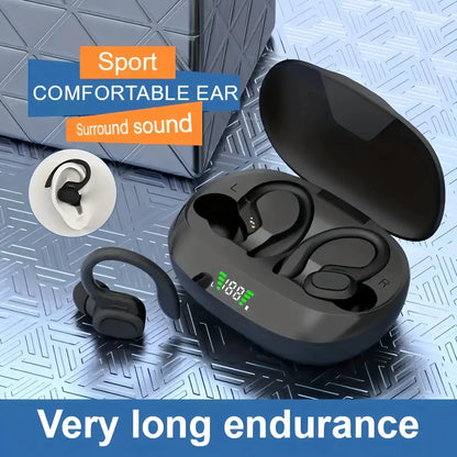 True Wireless Earbuds, Tws Headphones with Microphone, Sports Ear Clip Headphones, Stereo In-Ear Headphones with Led Display by All Mart Bristol Ltd