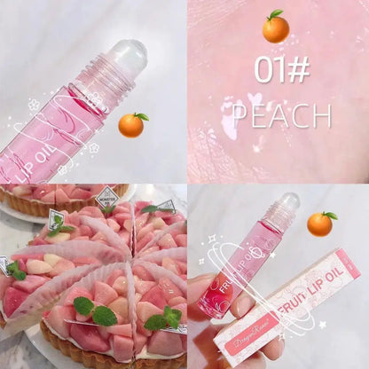 6 Colors Roll-on Fruit Essence Lip Balm Lip Oil Lip Moisturizing Mirror Primer Lip Lipstick Hydrating random Gloss Transparent by All Mart Bristol Ltd