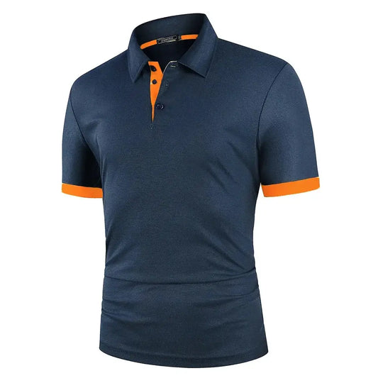 Men Polo Men Shirt Short Sleeve Polo Shirt Contrast Color Polo New Clothing Summer Streetwear Casual Fashion Men tops by All Mart Bristol Ltd