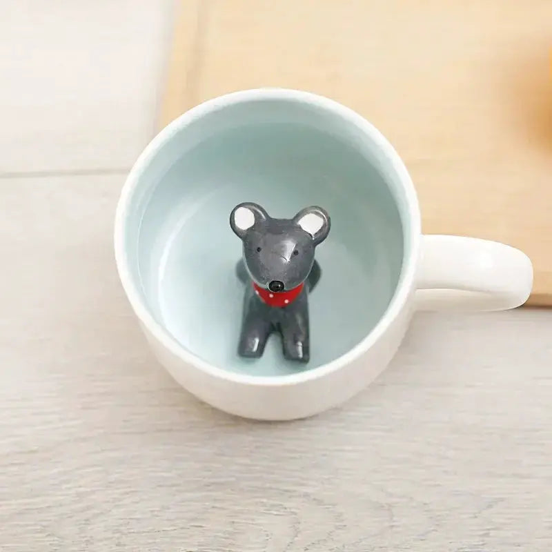 400ML Ceramic Mugs Creative Cute Cartoon Stereo Animal Milk Coffee Cups Couple Cups of Household Drinking Water Supplies by All Mart Bristol Ltd