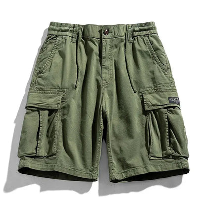 New Summer Solid Color Fashion Cotton Casual Breeches Cargo Men Shorts Men Breathable Quick Dry Multi Pocket Hip Hop Shorts by All Mart Bristol Ltd