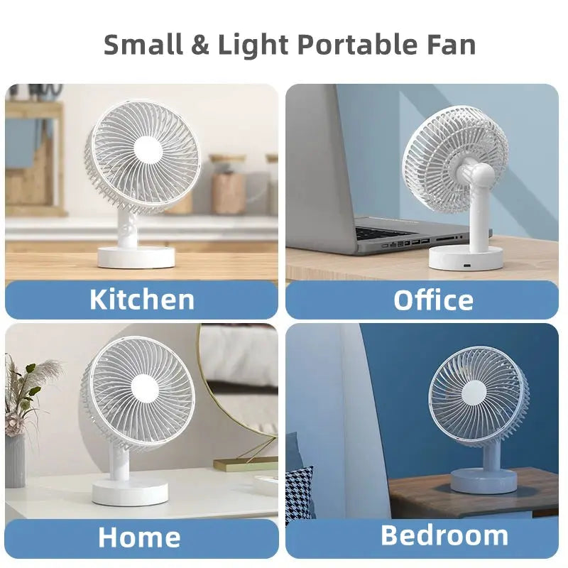 Mini USB Table Fan 4 Speeds Portable Desktop Table Cooling Fan Powered by USB Strong Wind Kipas USB Desk Fan by All Mart Bristol Ltd