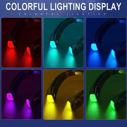 Portable Bladeless Neck Fan with LED Digital Display by All Mart Bristol Ltd