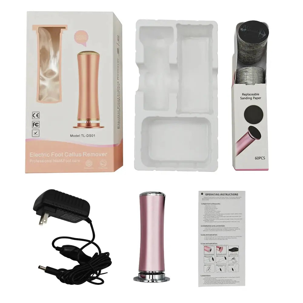 Electric Foot Callus Remover Foot Care File Heels Dead Skin Pedicure Tool Electronic Foot Grinder and Replacement Sandpaper by All Mart Bristol Ltd