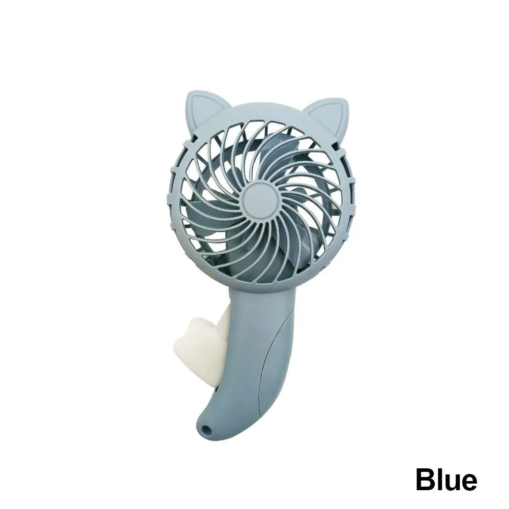 3 Colors Portable Handheld Fan Hand Pressure Fan Mini Portable Fan Without Battery Household Cute Fan Cooling Cartoon Held Fan by All Mart Bristol Ltd