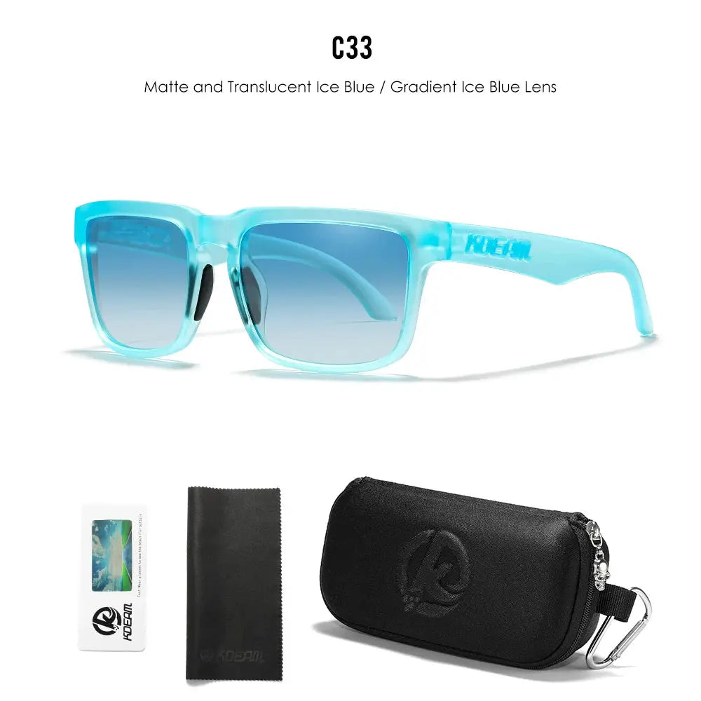 KDEAM Men's Polarized Sunglasses Square Casual Outdoors Sun Glasses Women Unisex Sunglass For Couple With Zipper Case by All Mart Bristol Ltd