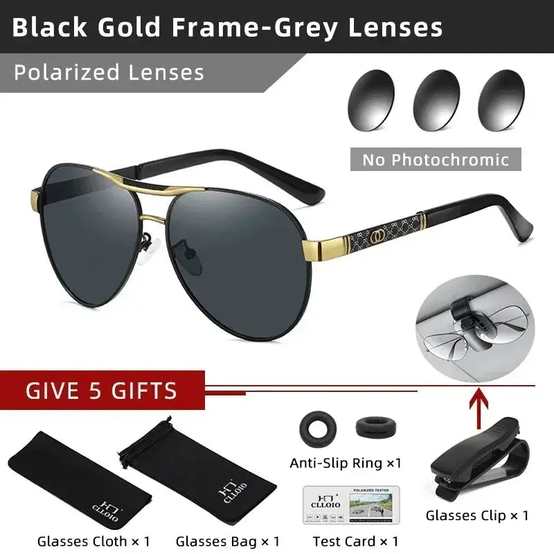 CLLOIO Top Brand Designer Photochromic Sunglasses Men Women Polarized Sun Glasses Chameleon Anti-glare Driving Oculos de sol by All Mart Bristol Ltd