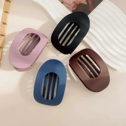 Fashion Oval Hair Claw Clip for Women New Design Leopard Matte Curved Flat Styling Barrettes Acrylic Lying Down Hair Accessories by All Mart Bristol Ltd