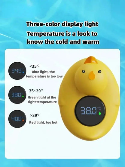 Little Yellow Duck Thermometer Baby Bathtub Shower Water Thermometer Baby Safe Temperature Sensor Floating Waterproof Baby by All Mart Bristol Ltd