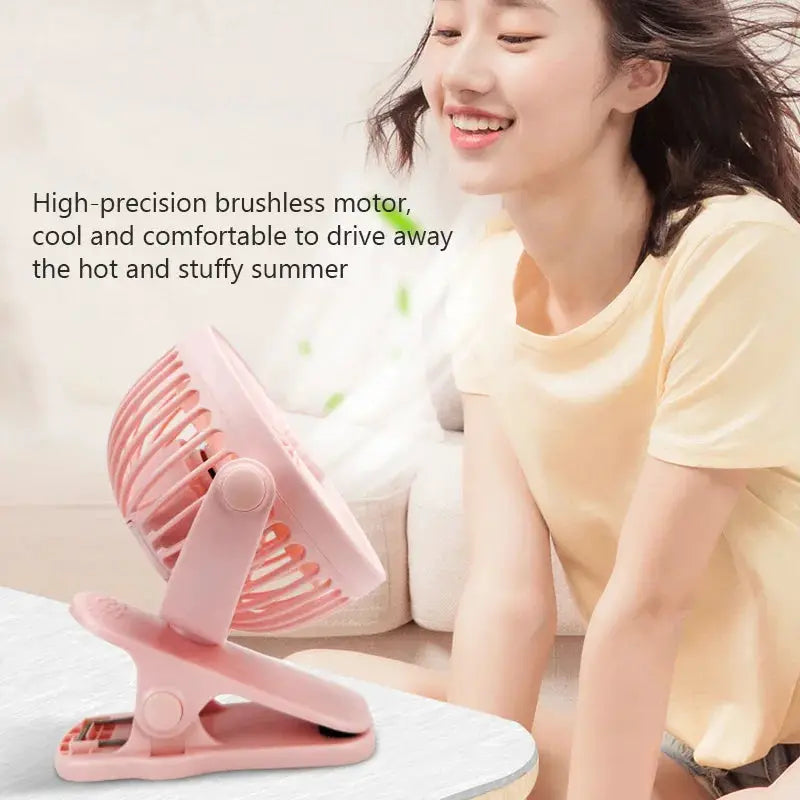 Portable Mini Hand Clip Fan USB Quiet Desktop Electric Fan High Quality Student Dormitory Small Cooling Ventilador fan Air Coole by All Mart Bristol Ltd