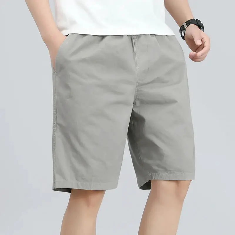 Mens Light Weight Cotton Shorts Summer Casual Shorts Baggy Sports Gym Work Shorts Wide Leg by All Mart Bristol Ltd