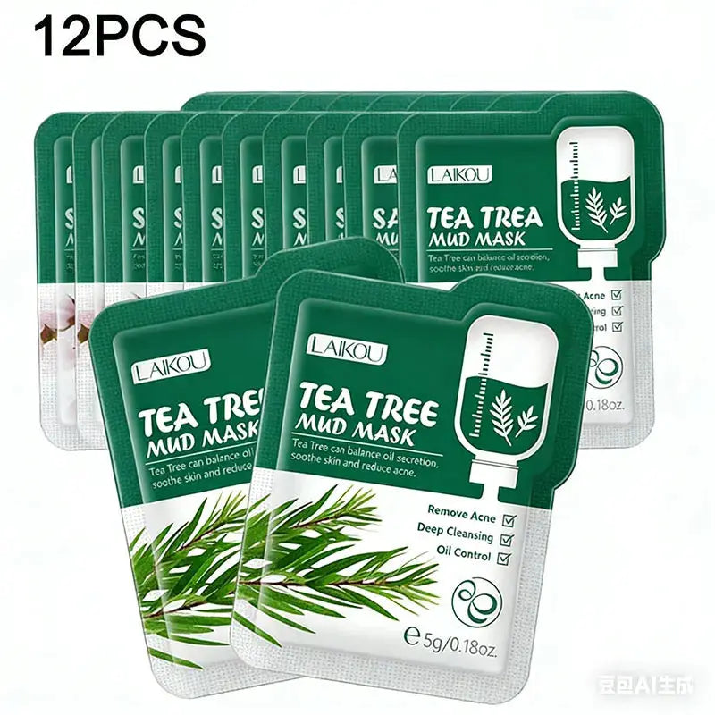 12pcs Sakura Mud mask Brightening Hydrating Face Mask Luminious Skin Clean Facial Cleansing Clay Hydrating Anti Wrinkle Skincare by All Mart Bristol Ltd