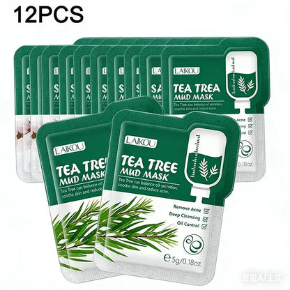 12pcs Sakura Mud mask Brightening Hydrating Face Mask Luminious Skin Clean Facial Cleansing Clay Hydrating Anti Wrinkle Skincare by All Mart Bristol Ltd