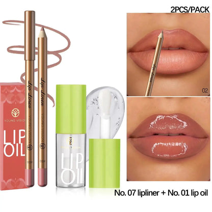 USHAS 12 Color Lip Liner + LIPSTICK Set Easy Coloring Matte Lipstick Long lasting nude red lipstick by All Mart Bristol Ltd