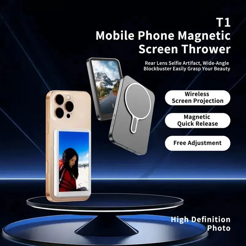 Magnetic Cell Phone Vlog Self Timer Monitor Screen Using Rear Camera Monitor For Live Streaming Creating Content Self-Timer by All Mart Bristol Ltd