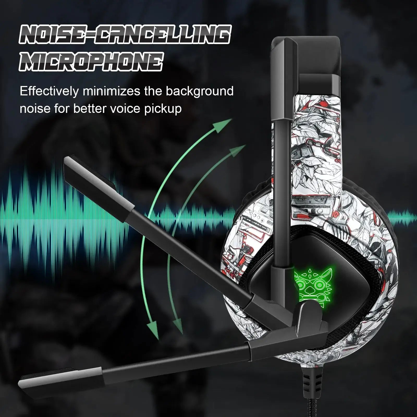 ONIKUMA K19 Gaming Headset Headphones Wired Noise Cancelling Stereo Earphones With Mic by All Mart Bristol Ltd