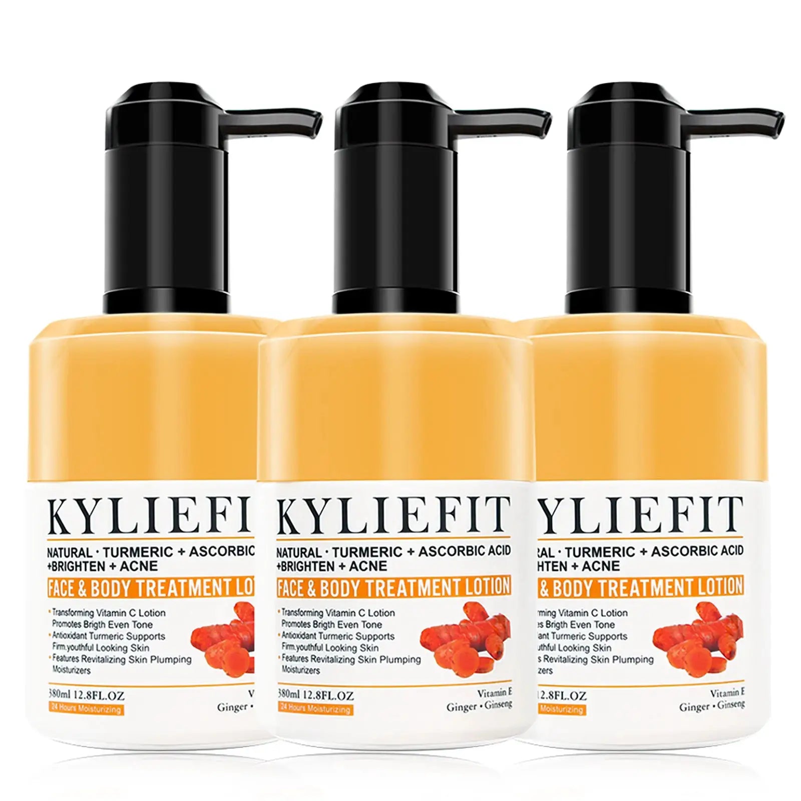AILKE Organic Turmeric Lightening Skin Care Set, Reduce Acne, Improve Dullness, Hydration, Exfoliate, Clean and Smooths Skin by All Mart Bristol Ltd