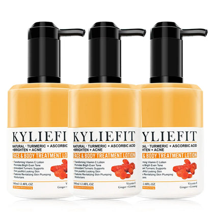 AILKE Organic Turmeric Lightening Skin Care Set, Reduce Acne, Improve Dullness, Hydration, Exfoliate, Clean and Smooths Skin by All Mart Bristol Ltd