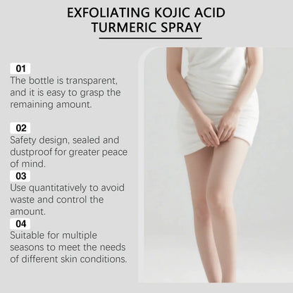 OceAura Peel Shot Kojic Acid Turmeric Spray Dead Skin Remover Smooth Body Exfoliant Improve Dullness Refreshing Hydrating Spray by All Mart Bristol Ltd