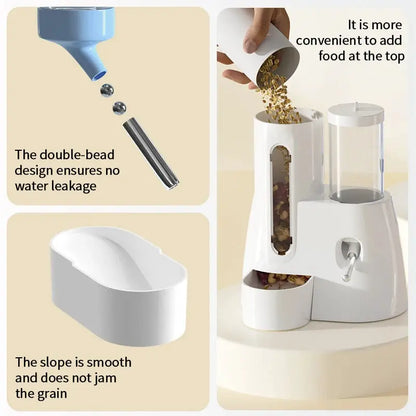 Hamster Water Feeder Small Animal Automatic Dispenser Drinking Water Bottle Bowls Dish with Food Container for Guinea Pig Rat by All Mart Bristol Ltd