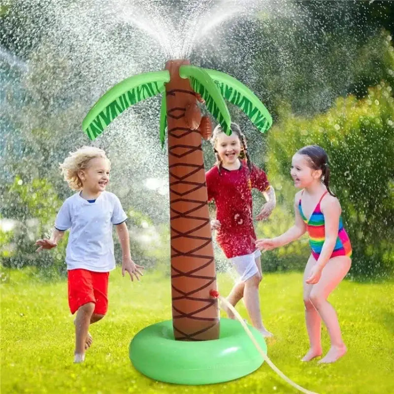 Summer Giant Inflatable Toys Cartoon Coconut Tree Hawaii Beach Swimming Pool Party Spray Sprinkler Inflatable Water Toys by All Mart Bristol Ltd