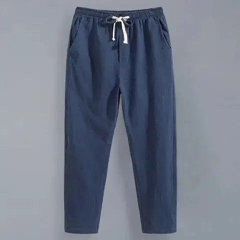 Summer Linen Pants Men Thin Loose Mens Joggers Cotton Linen Cropped Pants Men's Casual Pants Chinese Style Linen Pants by All Mart Bristol Ltd