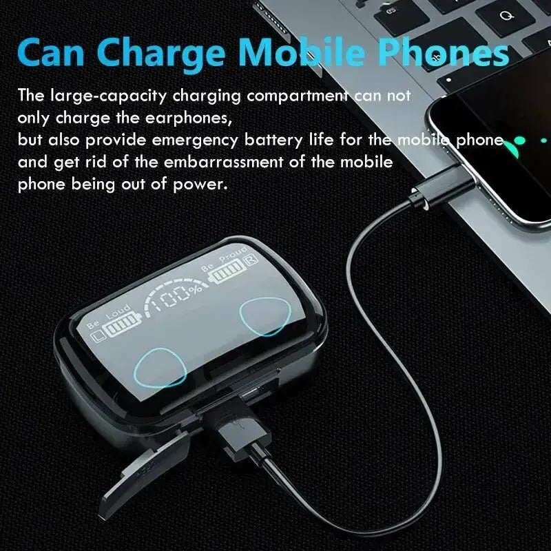 TWS Auriculares Bluetooth Wireless Headphones Sport With Microphone Fone De Ouvido In Ear Headset Gamer Earphones Power Bank by All Mart Bristol Ltd