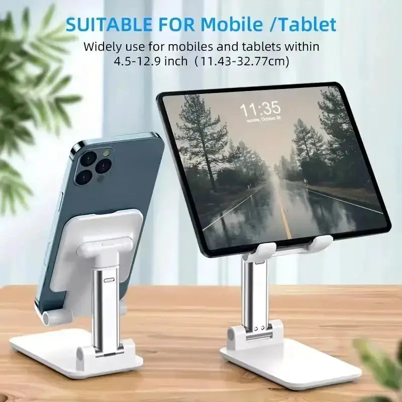 Foldable Desk Mobile Phone Holder Stand For IPhone IPad Xiaomi Adjustable Desktop Tablet Holder Universal Table Cell Phone Stand by All Mart Bristol Ltd