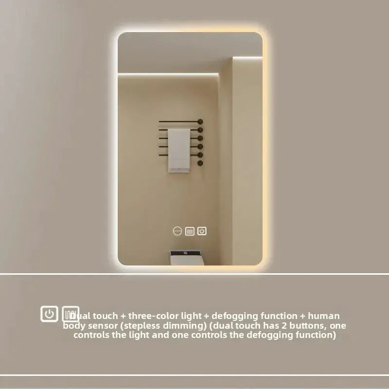 New Smart Mirror Wall Hanging LED High Definition Induction Anti-fog Bathroom Mirror Touch Screen 23.5 * 15.5 Inches Vanity by All Mart Bristol Ltd