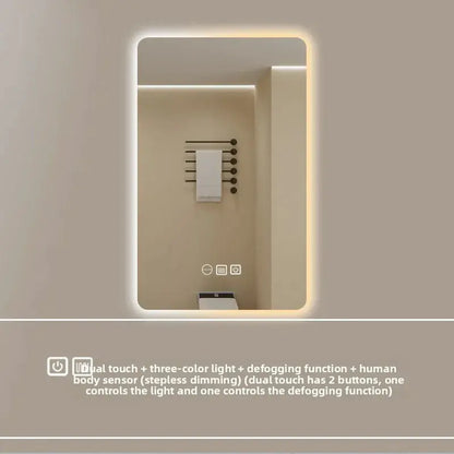 New Smart Mirror Wall Hanging LED High Definition Induction Anti-fog Bathroom Mirror Touch Screen 23.5 * 15.5 Inches Vanity by All Mart Bristol Ltd