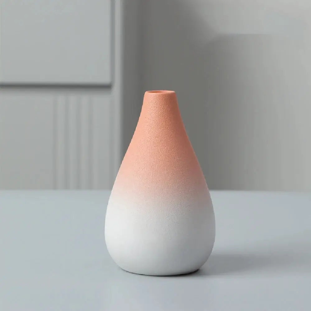 Ceramic Small flower Vase Home Decoration Crafts Tabletop Ornament Simplicity Japanese-style Decoration by All Mart Bristol Ltd