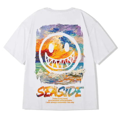 HMZ 2024 T Shirt Streetwear Men Oversized Hip Hop T-Shirt Print Harajuku Tshirt Summer Short Sleeve Cotton Loose Tops Tees Men by All Mart Bristol Ltd