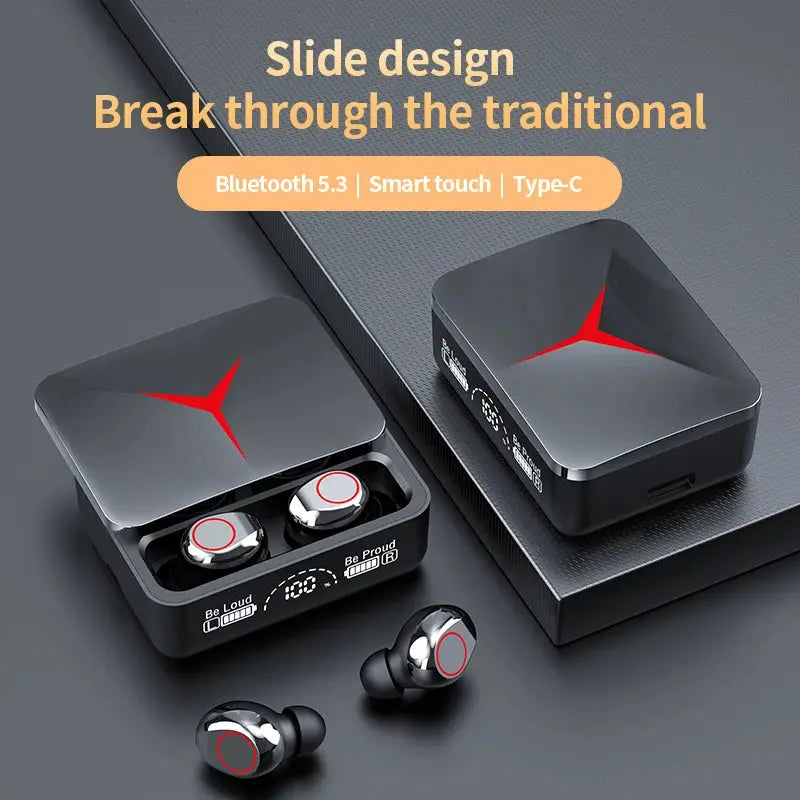 New M90 Pro Bluetooth 5.3 Earphones Wireless Headphones Touch Control Gamer Headset HIFI Stereo Noise Reduction earbuds With Mic by All Mart Bristol Ltd