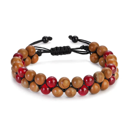 Fashion Men Bracelets Hematite Tiger Eye Double Layer Row Bracelets Pulsera Hombre Magnetic Health Protection Healing Bracelets by All Mart Bristol Ltd