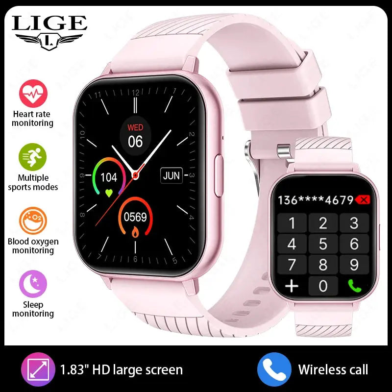 1.83" HD Large Screen 2026 New Smart Watch Bluetooth Call Heart Rate Monitoring Smartwatch Multiple Sport Mode Fitness Bracelet by All Mart Bristol Ltd
