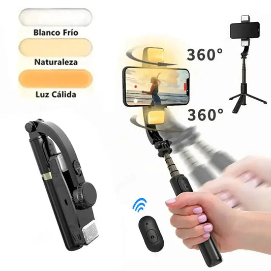 Gimbal Stabilizer Estabilizador Celular Smartphone Selfie Stick Fill Light Handheld Action Kameralar Bluetooth Tripod Gymbal by All Mart Bristol Ltd
