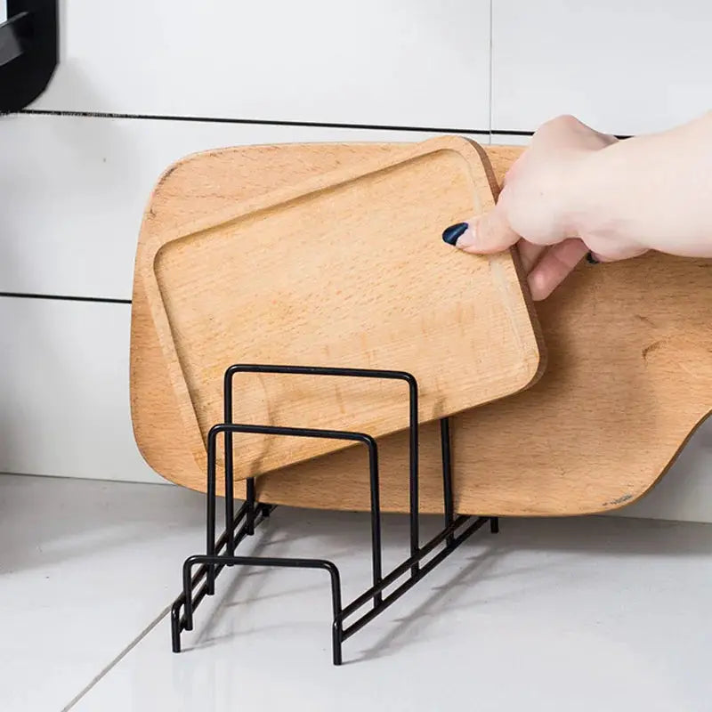 Rack Shelf Stand Multi Layer Space Saving Rustproof Cutting Board Practical Kitchen Organizer Pot Lid Holder Iron Art For Home by All Mart Bristol Ltd