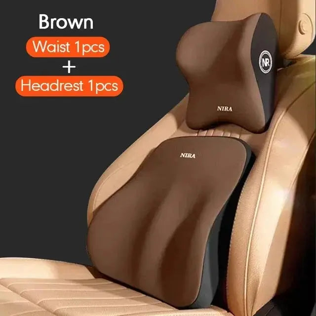 New Memory Foam Car Universal Headrest Lumbar Cushion Back Cushion Lumbar Pillow Car Comfort Neck Pillow Car General Accessories by All Mart Bristol Ltd