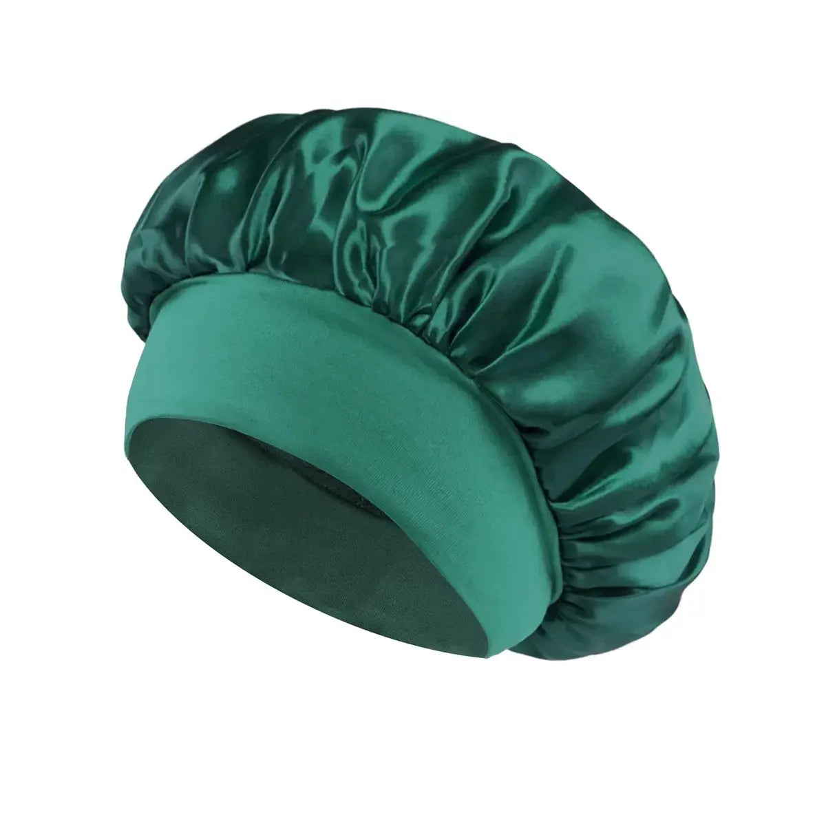 Women Satin Bonnet Hair Bonnet for Sleeping Hair Care Silk Bonnets Solid Wide-brimmed Sleeping Hat with Elastic Soft Band by All Mart Bristol Ltd