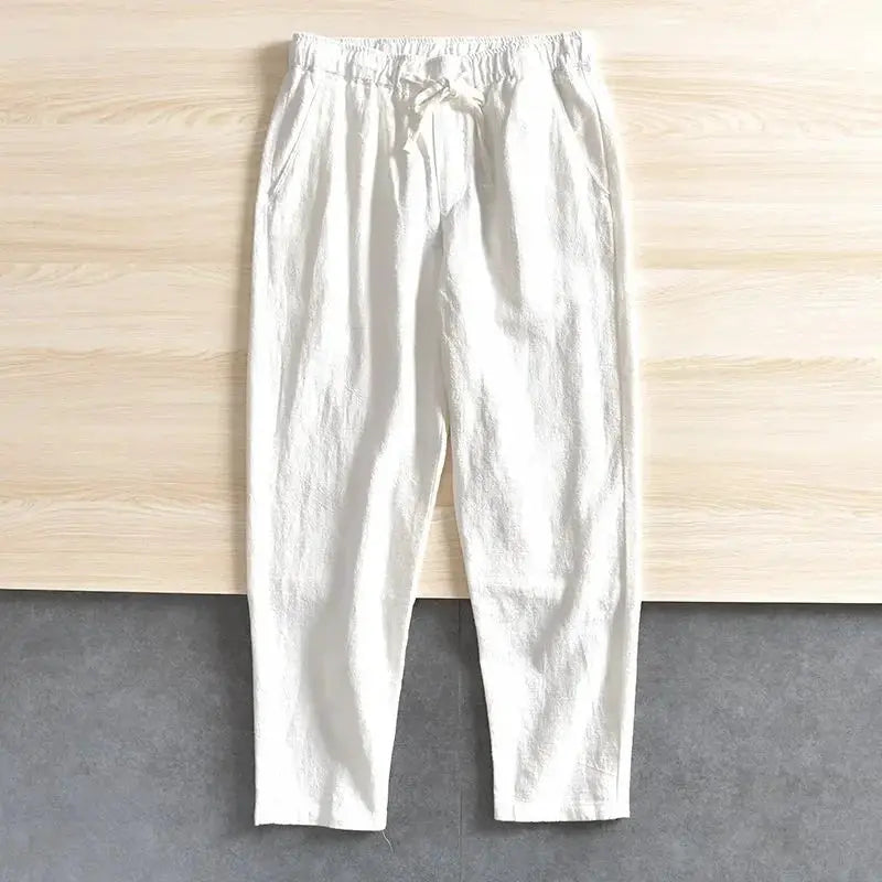 Men's Casual Pants Baggy Streetwear Men Joggers Cotton Linen Sports Trousers Long Straight Pants for Men by All Mart Bristol Ltd