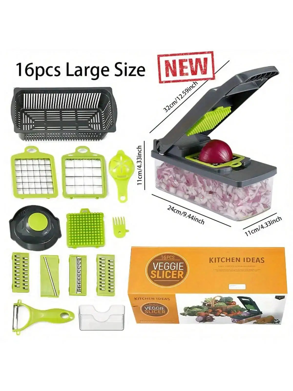 Multifunctional Vegetable Chopper and Food Slicer with Container by All Mart Bristol Ltd