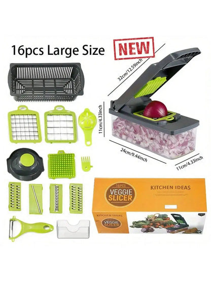 Multifunctional Vegetable Chopper and Food Slicer with Container by All Mart Bristol Ltd
