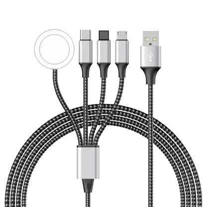 4 in 2 Multi Charging Cable For Iwatch Iphone Charger Usb Type-C Fast Charging Cable High-Quality Airpods iPad Accessories by All Mart Bristol Ltd