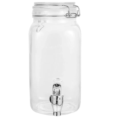 1pc Glass Juice Jar With Tap Leak Proof Beverage Dispenser Drink Container Barrel Storage Bottle Drinks Spigot Drinkware by All Mart Bristol Ltd