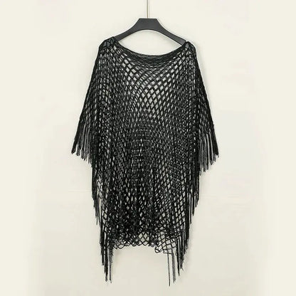 Sexy Lace Shawls for Women Solid Color Gold and Silver Wire Hollow Out Long Pareos with Tessles Muslim Female's Stole by All Mart Bristol Ltd