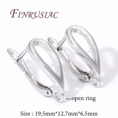 Trendy French Earring Hooks Clasp Accessories For Earrings 18K Gold Plated Earwires Fasteners Findings For DIY Women's Jewelry by All Mart Bristol Ltd