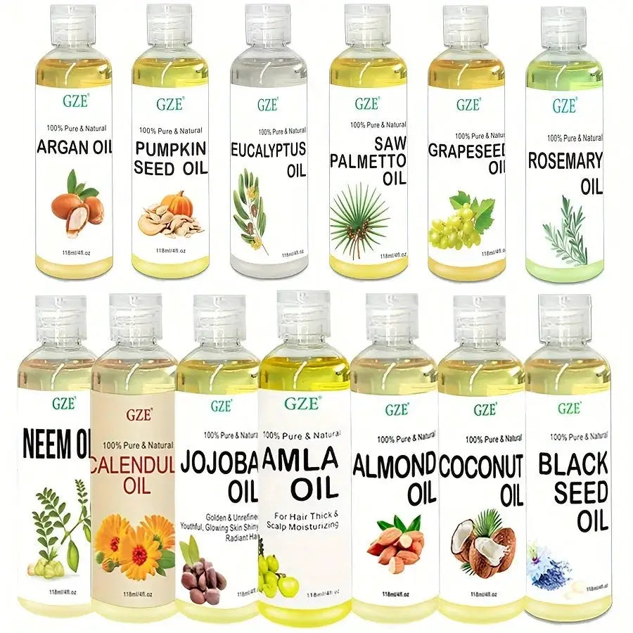 GZE Grapeseed Oil, Skin Care for Sensitive Skin, Light Silky Moisturizer for All Skin Type, Hair Strengthens Vegan Thickening by All Mart Bristol Ltd