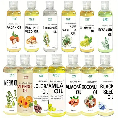 GZE Grapeseed Oil, Skin Care for Sensitive Skin, Light Silky Moisturizer for All Skin Type, Hair Strengthens Vegan Thickening by All Mart Bristol Ltd