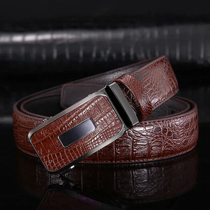 2022 New Luxury Genuine Leather Belt Men's Automatic Buckle Cowhide Leather Belt High-end Youth Business All-match Waistband by All Mart Bristol Ltd