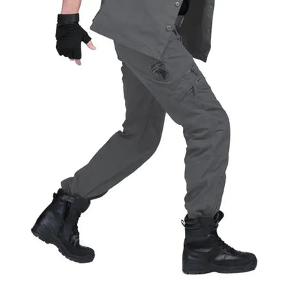 2024 Men's Cargo Pant Cotton Pants Khaki Men Military Camo Green Gray Work Many Pocket Cotton Camouflage Black Tactical Trousers by All Mart Bristol Ltd